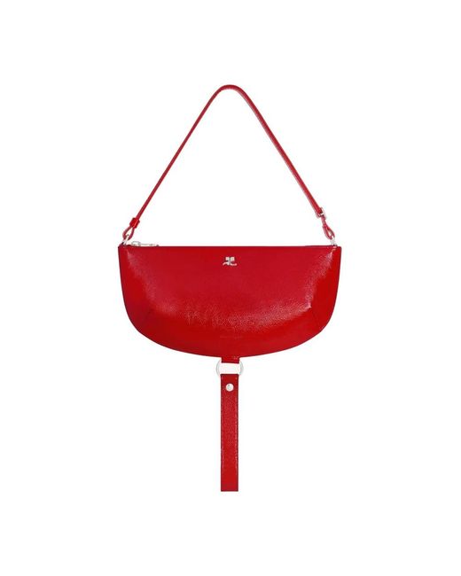 Courreges Clutch Bag Eclipse Naplack in het Red
