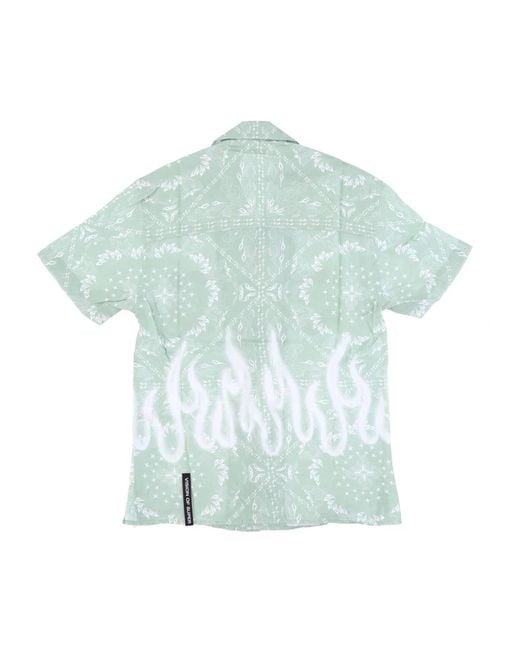 Vision Of Super Green Short Sleeve Shirts for men