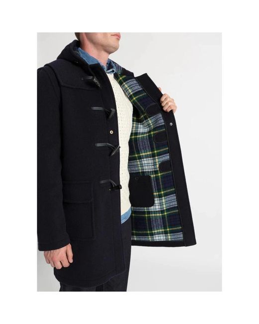 Gloverall Jassen ,Blauw ,Wol Morris Duffle Coat in het Blue voor heren