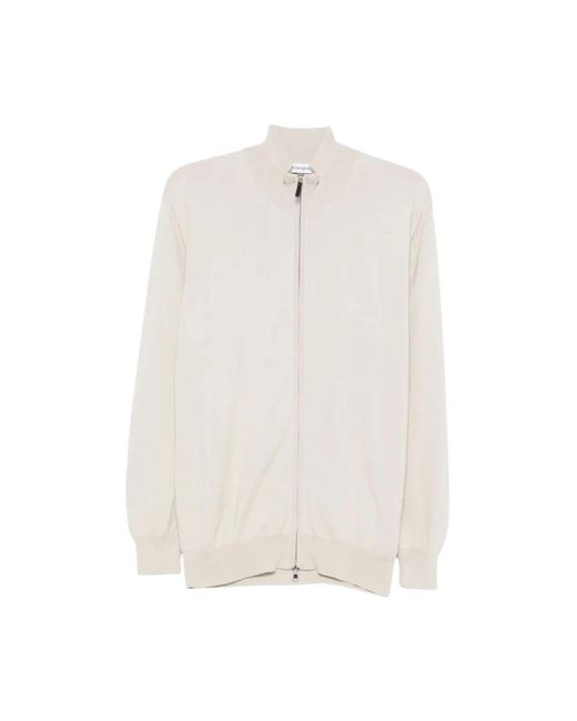 Kangra Giubbotto Full-Zip Rasato Calato in het White voor heren