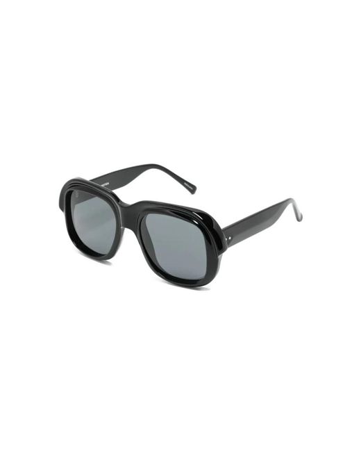 Dries Van Noten Black Occhiali Rectangle Frame