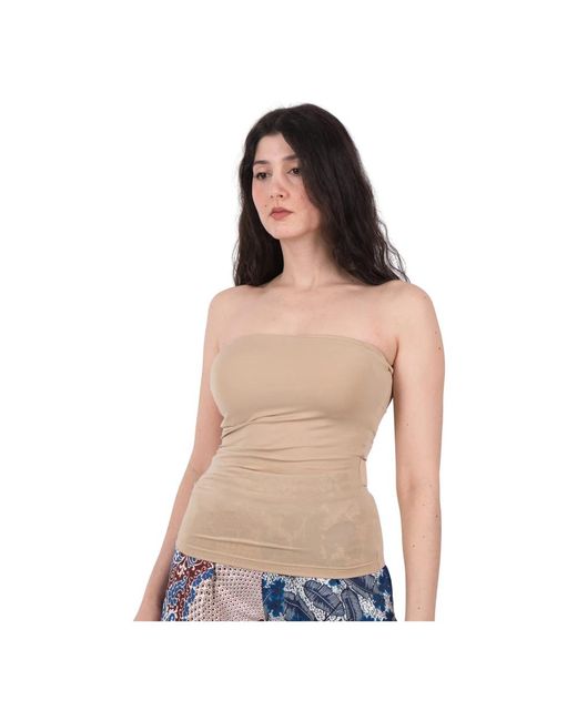 Weekend by Maxmara Natural Bandeau jersey top in sand
