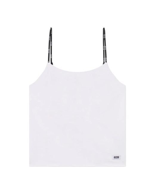 Gcds White Sleeveless Tops