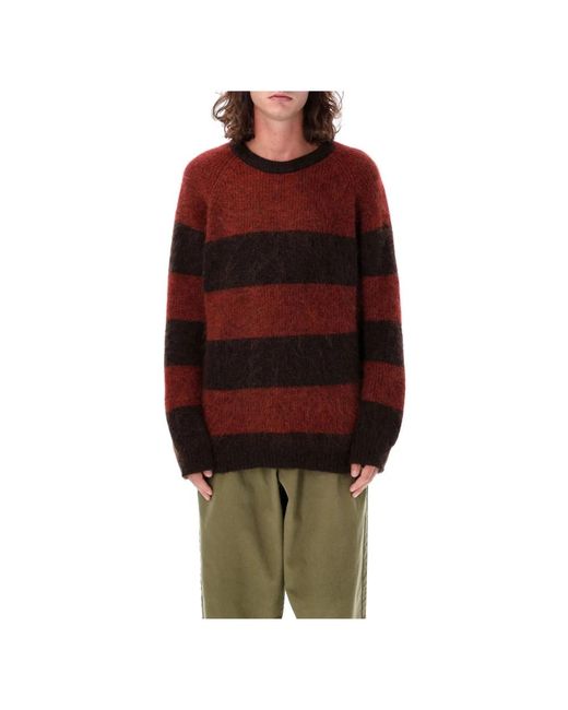 Round-Neck Knitwear di YMC in Red da Uomo