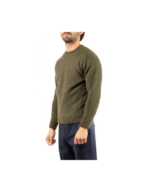 FILIPPO DE LAURENTIIS Green Round-Neck Knitwear for men
