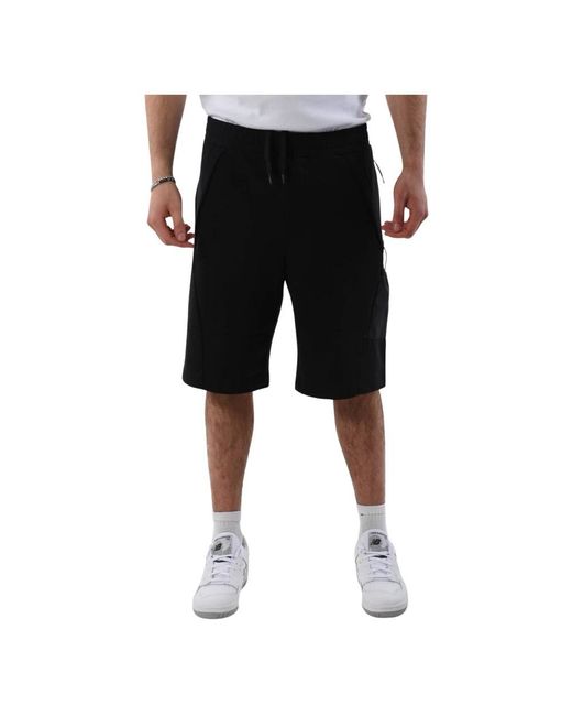 C P Company Black Casual Shorts for men