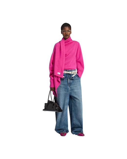 The Attico Blue Wide Jeans