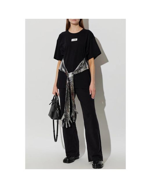 MM6 by Maison Margiela Black Straight Jeans