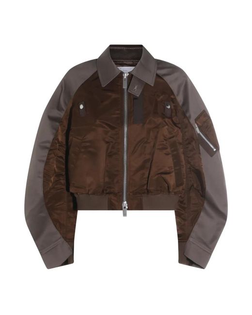 Sacai Brown Jackets _Ny