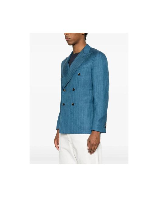 Caruso Blue Blazers for men