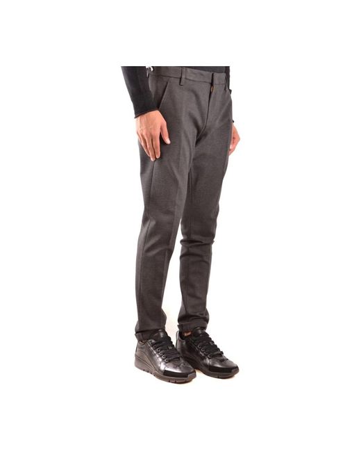 Dondup Gray Slim-Fit Trousers for men