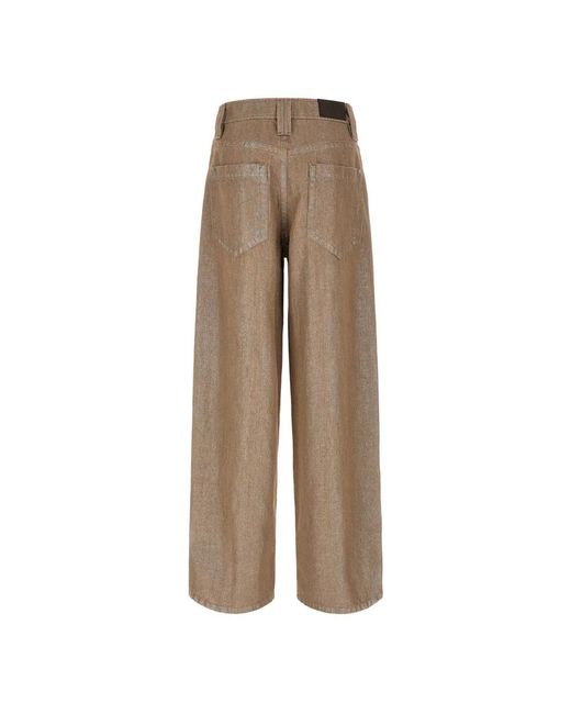 Brunello Cucinelli Natural Wide Jeans