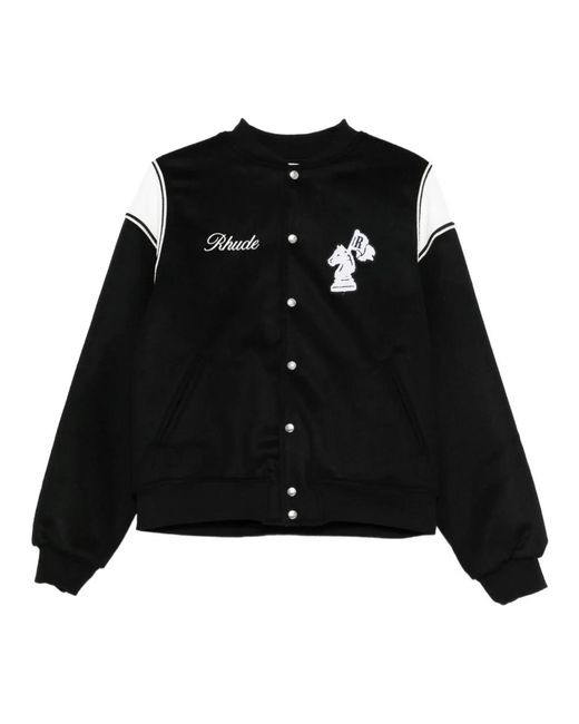 Rhude Black Bomber Jackets for men