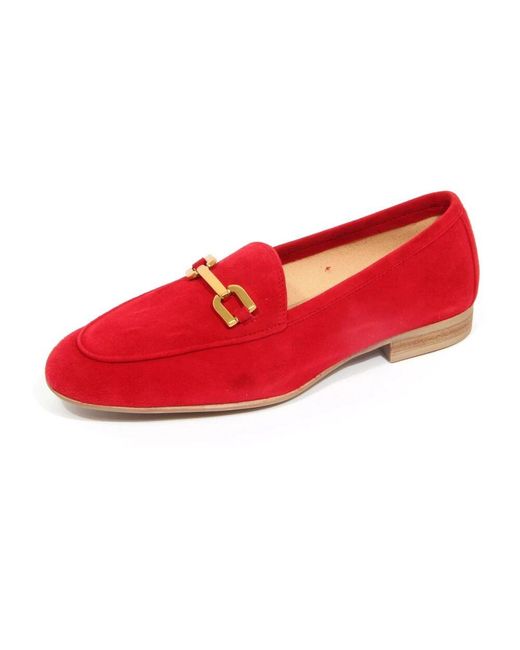 Unisa Red Wildleder Loafer Schuh Mit Herzdetail