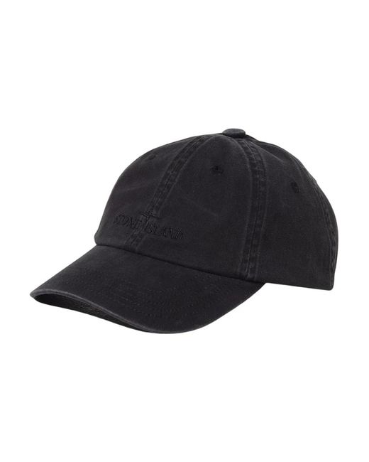 Caps di Stone Island in Black da Uomo