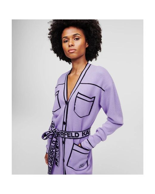 Knitwear > cardigans Karl Lagerfeld en coloris Purple