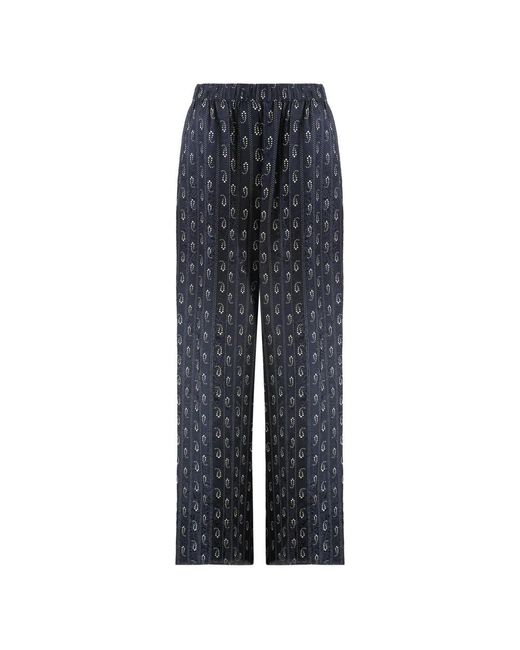 Tory Burch Blue Straight Trousers