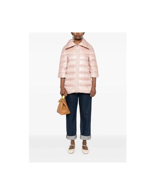 Herno Jassen ,Roze ,Nylon Cleofe Down Jacket in het Pink