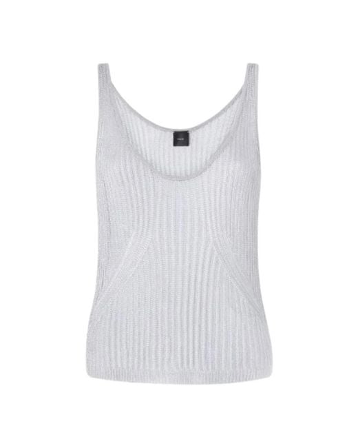 Pinko White Sleeveless Tops