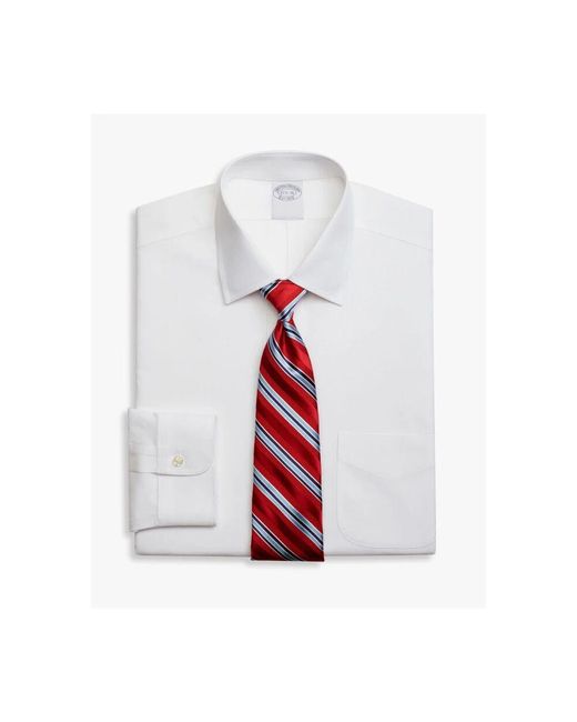 Brooks Brothers Weißes Regular Fit Non-Iron Stretch Baumwoll-Businesshemd Mit Ainsley-Kragen in White für Herren