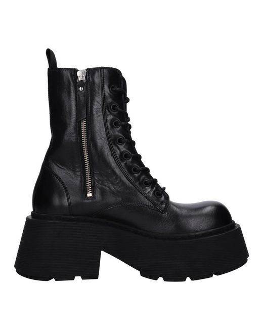 Vic Matié Black Lace-Up Boots