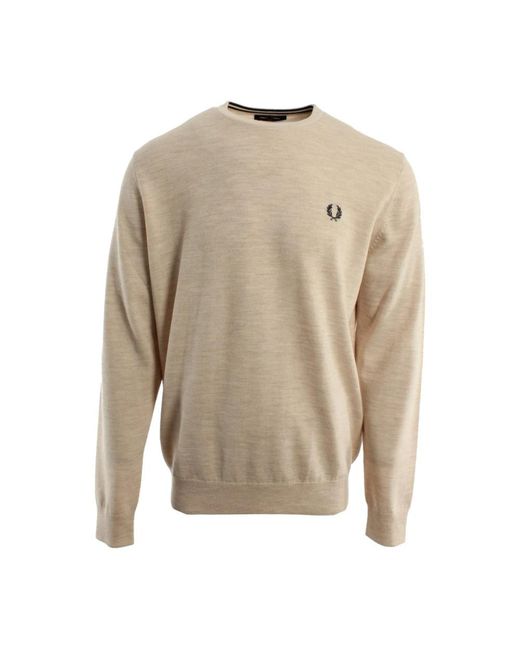Fred Perry Natural Round-Neck Knitwear for men
