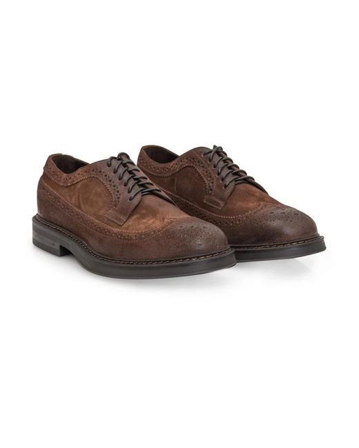 Doucal's Brown Laced Shoes for men