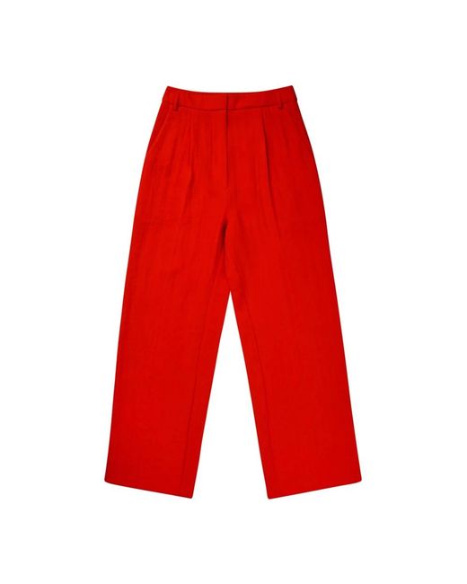 Munthe Red Straight Trousers