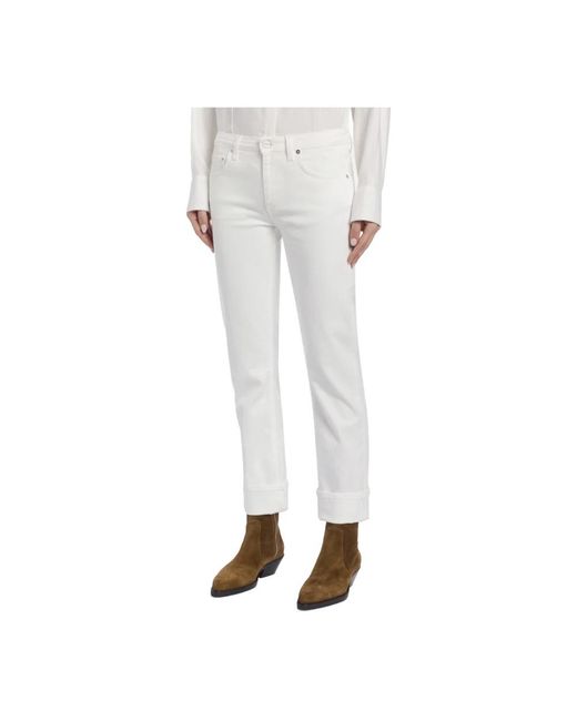 Dondup White Cropped Jeans