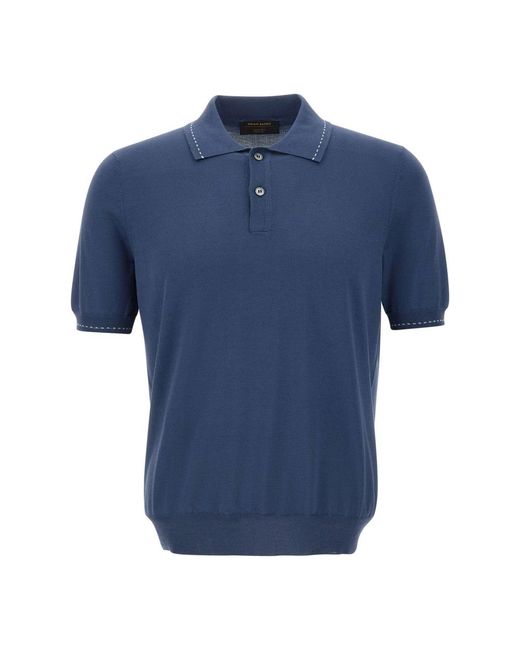 Gran Sasso Blue Polo Shirts for men