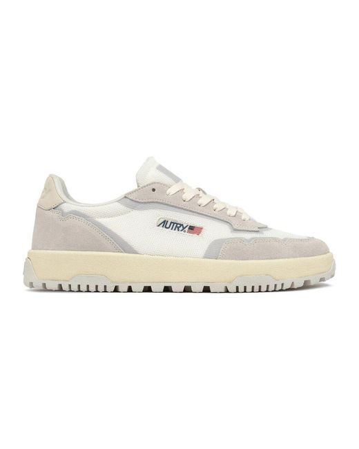 Autry Weiße schnürschuhe mit mesh in White für Herren