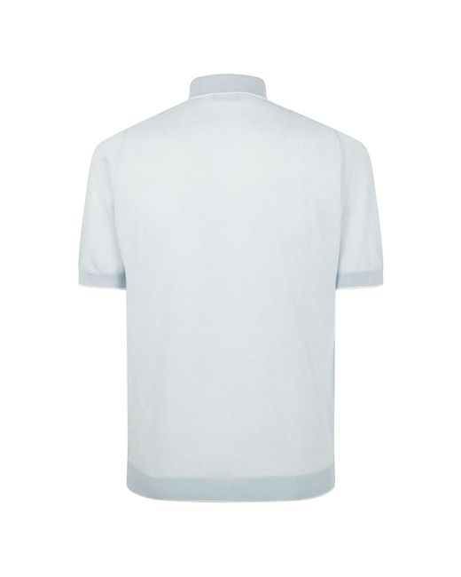 FILIPPO DE LAURENTIIS Blue Polo Shirts for men