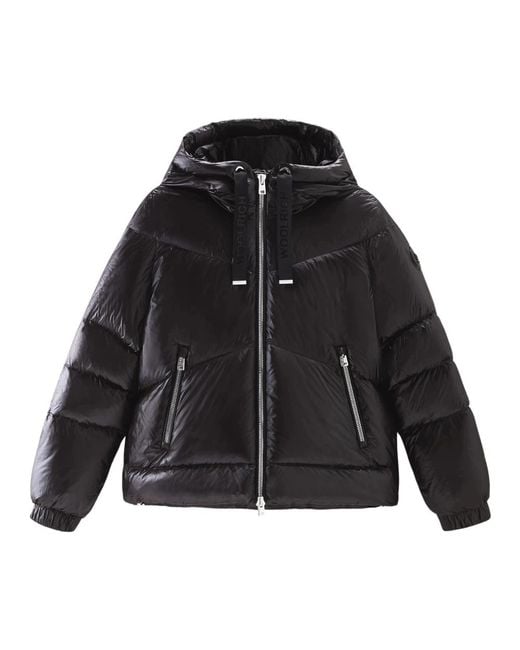 Woolrich Black Winter Jackets