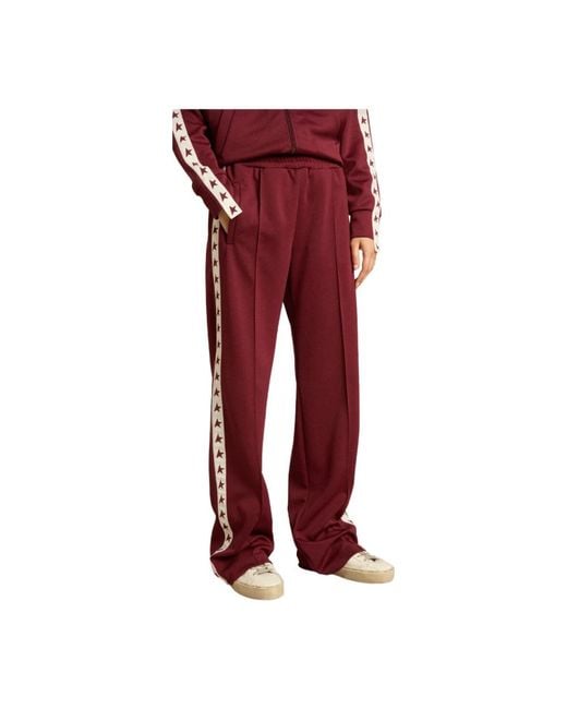 Golden Goose Deluxe Brand Red Wide Trousers