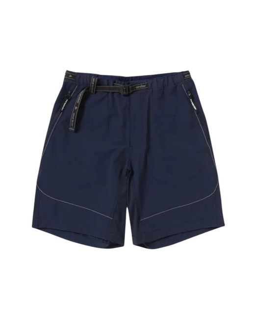 And Wander Blue Casual Shorts for men