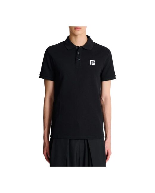 Balmain Black Polo Shirts for men