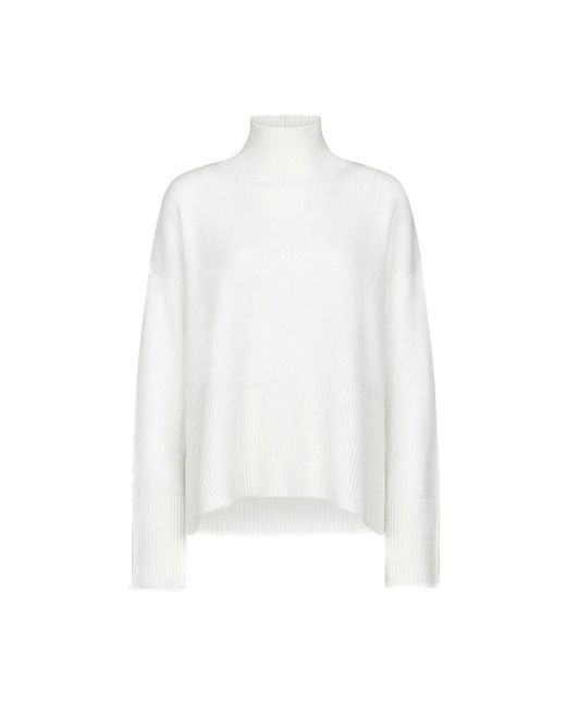 Dondup Truien & Vesten ,Wit ,Wol Stijlvolle Coltrui in het White