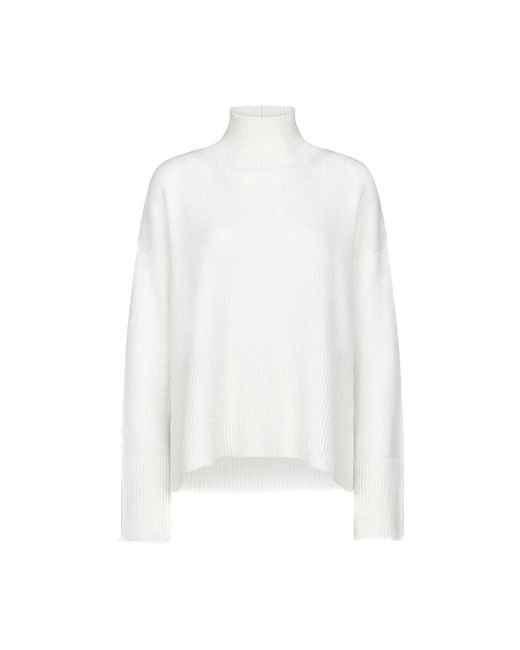 Dondup Truien & Vesten ,Wit ,Wol Stijlvolle Coltrui in het White