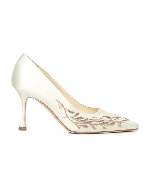 Manolo Blahnik Metallic Pumps