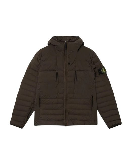 Stone Island Green Winter Jackets for men