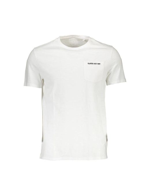 Guess White T-Shirts for men