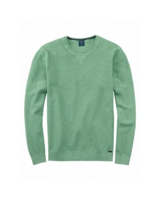 Olymp Groene V-Hals Pullover in het Green voor heren