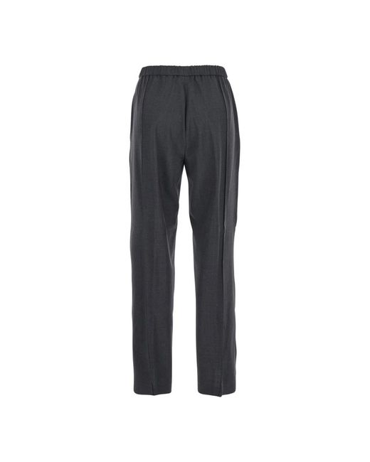 Fabiana Filippi Gray Straight Trousers