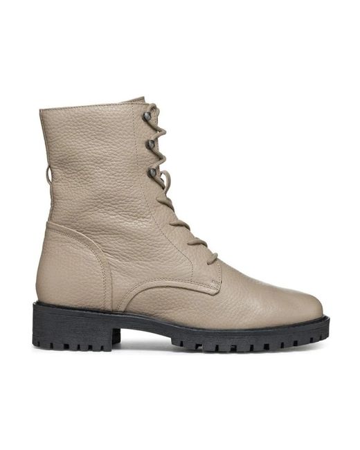 Geox Brown Lace-Up Boots