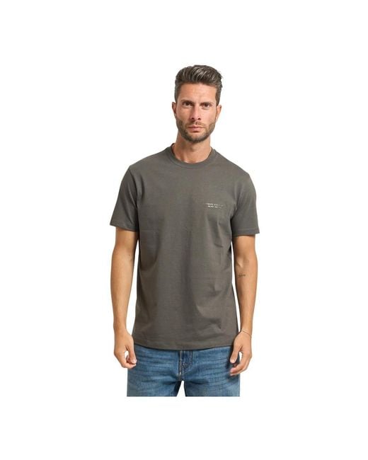 ARMANI EXCHANGE Graues Logo Crew Neck T-Shirt in Gray für Herren