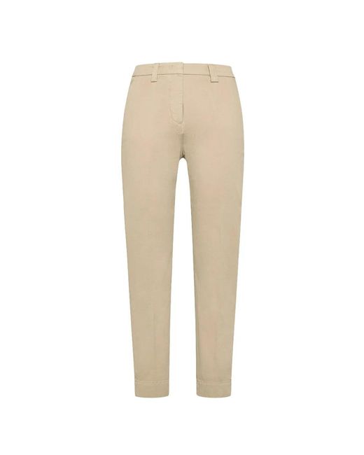 Peuterey Broeken ,Katoen Chino Broek Met Trilogy Detail in het Natural
