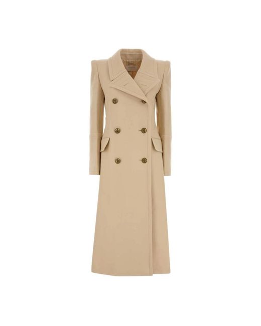 Zimmermann Natural Double-Breasted Coats