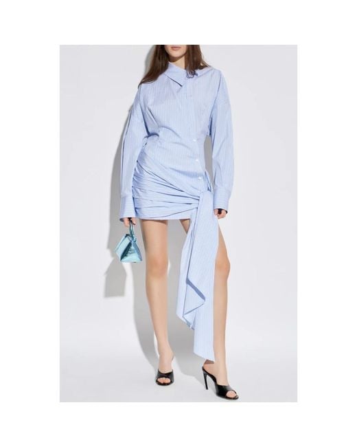 The Attico Blue Shirt Dresses