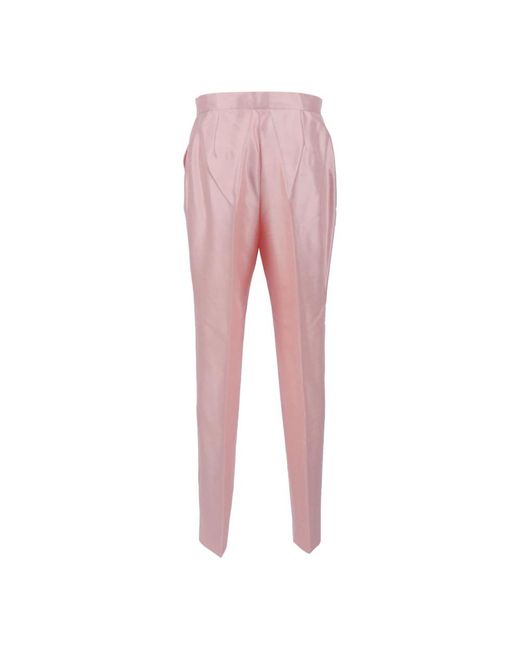 Max Mara Pink Slim-Fit Trousers