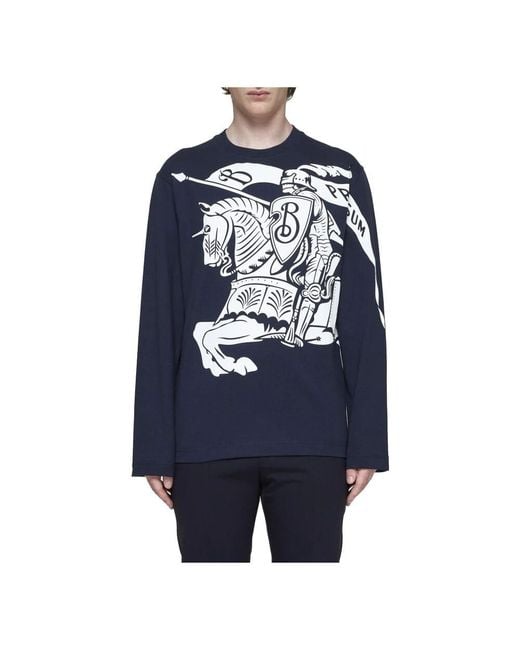 Long Sleeve Tops Burberry pour homme en coloris Blue